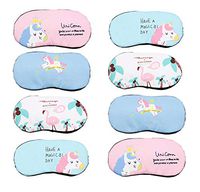 8Pcs Flamingo Unicorn Sleep Mask for Girls Party Favors Sleep Eye Mask Lightweight Blindfold Soft Eyeshade Eye Cover for Kids Girls Men Women Home Sleeping Traveling