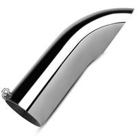 AUTOSAVER88 3 Inch Inlet Turn Down Exhaust Tip, 3 x 3 x 12 Inch Chrome-Plated Finish Stainless Steel TurnDown Tail Pipe Tip, Bolt On Design.