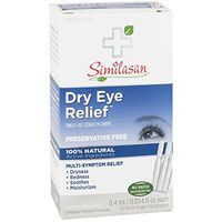 Similasan Dry Eye Relief Eye Drops .014 Ounce Single-Use Droppers, 20 Count, Preservative Free, for Temporary Relief from Dry or Red Eyes