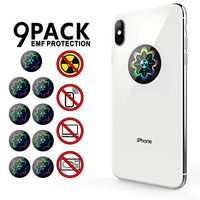 EMF Protection Anti Radiation Shield Sticker for Cell Phone/iPhone/WiFi/Laptop-All Devices, 99% EMR/EMF Protection|Negative Ion|Anti Radiation Shield|EMF Blocker Neutralizer -9 Pack Bundle Deal!