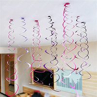 C-Pioneer 3 Bags of 90cm Spiral Birthday Party Ornaments Wedding Wall Hanging Swirls Home Decor