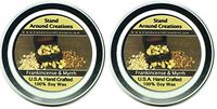 Set of 2- 2 oz.- each. Premium 100% All Natural Soy Wax Aromatherapy Candle Tins: Frankincense And Myrrh: An irresistible blend of bergamot, patchouli, sandalwood, myrrh as well as many other essential oils. 2 oz. each. Naturally Strong, Highly Scented.