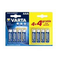 Varta High Energy AAA Alkaline Batteries (8 Pack)