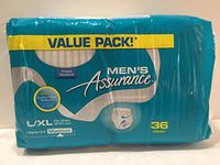 Men's Assurance Underwear Value Pack 36 Count (1 Pack)
