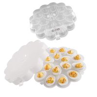 Deviled Egg Trays with Snap On Lids, Set of 2 (New Version)
