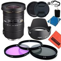 Sigma 10-20mm f/3.5 EX DC HSM ELD SLD Aspherical Super Wide Angle Lens for Canon Digital SLR Cameras - Starter Kit Includes a Filter Kit