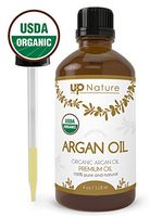 Organic Argan Essential Oil 4 OZ - Fight Acne - Pure, Unrefined, Non-GMO - Packed with Vitamin E - Natural Moisturizer - Heal Razor Burn - Promote Hair Growth - With Glass Dropper by UpNature