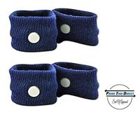 Anti-Nausea Wristbands by Prime Time Direct for Motion Sickness, Acupressure, Travel Bands - Blue (Pack of 2)