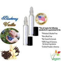 Set of 2: Vanilla Blueberry Scented Oil (Made in USA. Phthalate Free & Vegan)