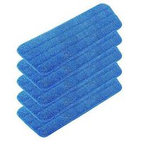 5 Pack Microfiber Mop Pads Head Wet Dry Mops Refill for 15" Flat Mop Base Blue