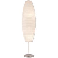 Light Accents Diploma Floor Lamp - Japanese Style Standing Lamps for bedrooms 50 Inches Tall with White Paper Shade - Floor Lamps for Living Room - Contemporary Floor Lamp