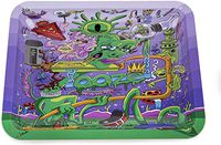 Ooze - Metal Rolling Tray - Medium 10x7.75 - Smoking Accessories - Rolling Tray - Ashtray - Rolling Tobacco Tray - Smoking Accessories Dry Herb - Tobacco Accessories (Factory Purple)