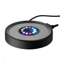 NICREW Multi-Colored Aquarium LED Air Stone Disk, Fish Tank Bubbler with Auto Color Changing LEDs