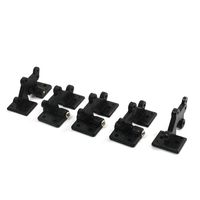 uxcell 5Pcs Black Plastic 2mm Mounting Hole Dia Hatch Door Hinge 30x16x17mm