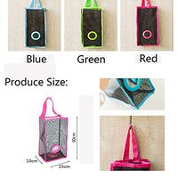 LLguz Over The Door Storage Bag,Hanging Organizer Mesh Pouch Garbage Container for Kitchen Bedroom,Visible with Round Hole Design