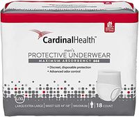 55UWMLXL18PK - Cardinal Maximum Absorbency Protective Underwear for Men, Large/Extra Large, 45-58, 130-230 lbs Replaces ZRPUM18