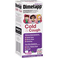 Dimetapp Children's Cold & Cough Antihistamine, Cough Suppressant, Decongestant (Grape Flavor, 4 fl. oz. Bottle)