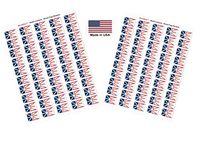 Made in USA! 100 Newfoundland 1.5" x 1" Self Adhesive State Flag Stickers, Two Sheets of 50, 100 Newfoundland Sticker Flags Total