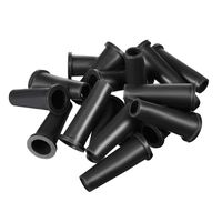 uxcell 15Pcs 6mm Inner Dia PVC Strain Relief Cord Boot Protector Cable Sleeve Hose Black