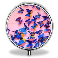 IMLONE Pill Organizer- Sliver Weekly Pill Boxes with 3 Components and Mirror for Travelling and Daily Needs,Compartments to Hold Vitamins, Cod Liver Oil, Supplements and Medication