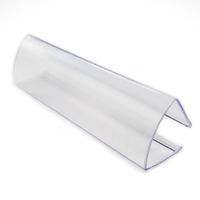 3" L Plastic Clip on Clear Wood Shelf Label Holder for Shelves 5/8" to 3/4" Thick, 100 Pack