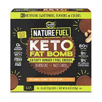 Nature Fuel Keto Fat Bomb, Non-GMO, Gluten Free with Coconut Oil MCTs, Peanut Butter Cup, 14 Count