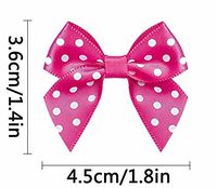 Pre-Tied Satin Gift Bows Deeppink (Pack of 50)