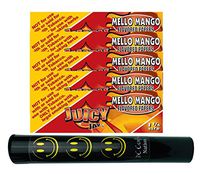 Herb Airtight Tube Pocket Protector with Juicy Jay's Mello Mango 1.25 Flavored Hemp Rolling Papers 5 Count DC Crafts Nation- Happy Face