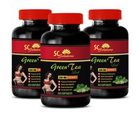 antioxidant Supplement - Green Tea Leaf Extract - Natural ANTIOXIDANTS - Weight Loss Energy - Green Tea Incense - 3 Bottles (180 Capsules)