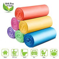 Kan Small Trash Bags Biodegradable, Transparent Garbage Bag Recyclable/Environmentally Friendly Thicken Rubbish Bags Wastebasket Liners for Kitchen Bathroom Office (100 Counts)