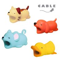 Cable Bites,JEDE Animal Bites Cable Protector for Apple iPhone Charging Cable iPhone X/8/8 Plus/7 Plus 6s/6s Plus/6/6 Plus/5s/5/SE/iPad USB Power Cord,Cable Saver Accessories (Pack of 4)