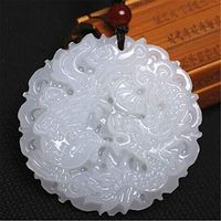 Lovers Jewelry Phoenix Afghanistan White Jade Dragon Pendant Jade