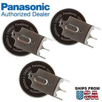 3X Panasonic CR-2032/GVN 3V Lithium Coin Battery Horz 3 Pins Tab for PC CMOS CHECKSUM Failure Battery State Low, System Options NOT Set, TIME Date NOT Set Display Type Mismatch, Memory Size Mismatch