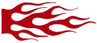 hBARSCI Flames Vinyl Decal - 5 Inches - for Cars, Trucks, Windows, Laptops, Tablets, Outdoor-Grade 2.5mil Thick Vinyl - Red