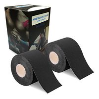 Sanfire Kinesiology Tape 2 Rolls Combo Pack for Athletic Sports, Recovery and PhysioTherapy FREE, Waterproof, Uncut, 2-Inch x 16.4-Feet