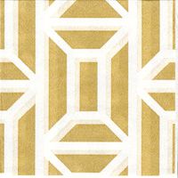 Caspari Paper Linen Airlaid Lunch Napkin 11700LG Garden Gate Gold Pack of 15