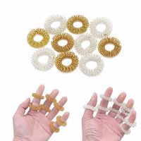 Acupressure Massage Rings,Yirise 10 Pcs Acupuncture Finger Massage Ring Health Care Body Acupressure Massager Set Sensory Finger Rings,Fidget Rings Kids Teens & Adults Silent Stress Reducer Massager