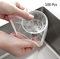 SANGAITIANFU Portable Kitchen Sink Filter Garbage Bag Kitchen Sink Portable Leak Net Garbage Bag White Sink Filter Kitchen Tool Gadgets (White, 100)