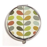 Qien BaiSei Multi Stem Orla Kiely Folio Custom Fashion Pill Box/Pill Case-Round Pill Box/Case- Three-Compartment Pill Box/Pill Case