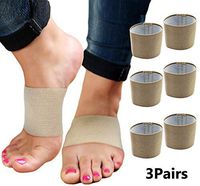 Plantar Fasciitis Brace Arch Supports - Arch Brace for Foot & Heel Pain Relief. Compression Sleeves Help Sore Heels, Bone Spurs, Flat Feet or High Arches Copper Infused Bands Plantar Fasciitis (Beige)