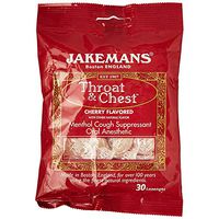 Jakemans Throat & Chest Lozenges, Cherry Menthol 30 ea (Pack of 3)