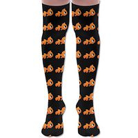 Novelty Goldfish Casual Premium Quality Over Knee High Sock Athletic Crew Soccer Socks