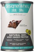 Designer Protein 100% Premium Whey Protein Powder, Gourmet Chocolate, 12-Ounce (Pack of 2)