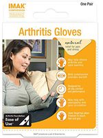 IMAK Compression Arthritis Gloves,Pair, Grey, Large