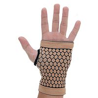 Kylin Express Pair of Elastic Palm Support Wrist Gloves Brace Hand Protector Gym Sports - Khak