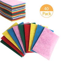 Ira Pollitt 40 Pack Scouring Pads - Heavy Duty Household Cleaning Scrubber - Synthetic Fiber Cleaning and Scouring Scrubs Multi-Use Cleaning Sponges for Kitchen, Dishes, Bathroom
