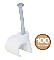 Monoprice Hook cable clips with steel nail, 10mm, 100pcs/Pack