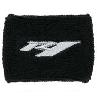 Yamaha R1 Black/Gray Brake Reservoir Cover by MotoSocks Fits YZF-R1, R1