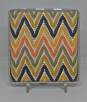 Luckys Chevron Design Yellow Stripe PU Leather King Size Cigarette Case