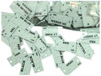 Braille Clothing Tags; Colors